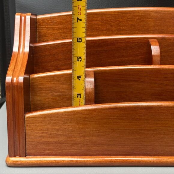 Solid Wood Desktop Organizer Mail Sorter - Picture 13 of 15
